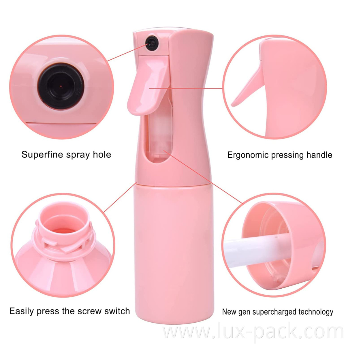 Pink Water Continue Spray Bottles